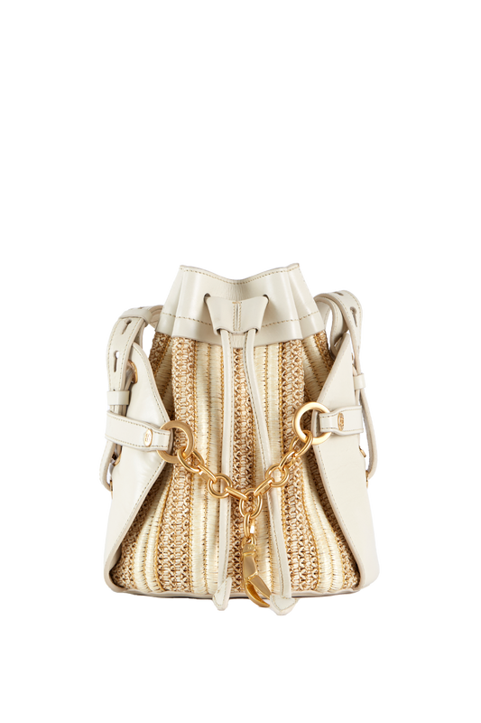 Crab Raffia Crossbody Areia